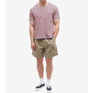 Corridor NYC - LINEN DRAWSTRING CARGO SHORTS / M / Olive / NWT